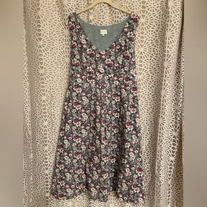 East 100% Cotton Womens 16 US Sun Dress Summer Lightweight Casual Floral